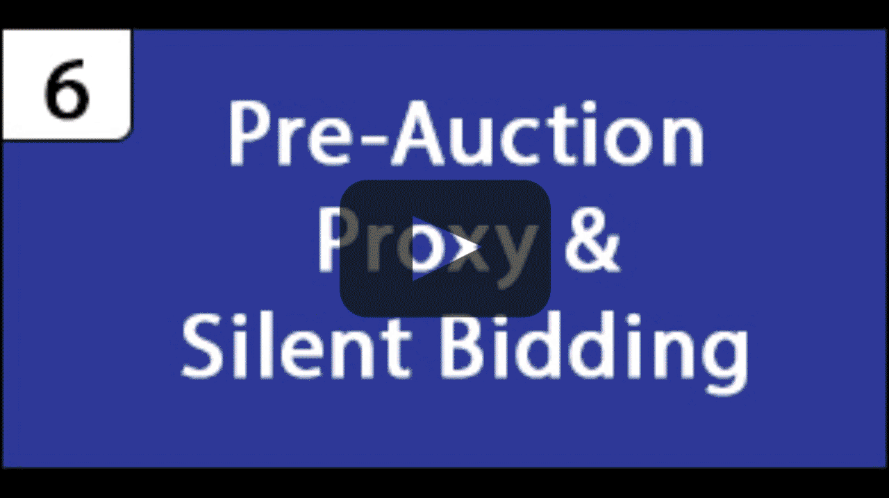 6 Auto Auction Pre Bid with Proxy or Silent bidding for Independent Auto Auctions